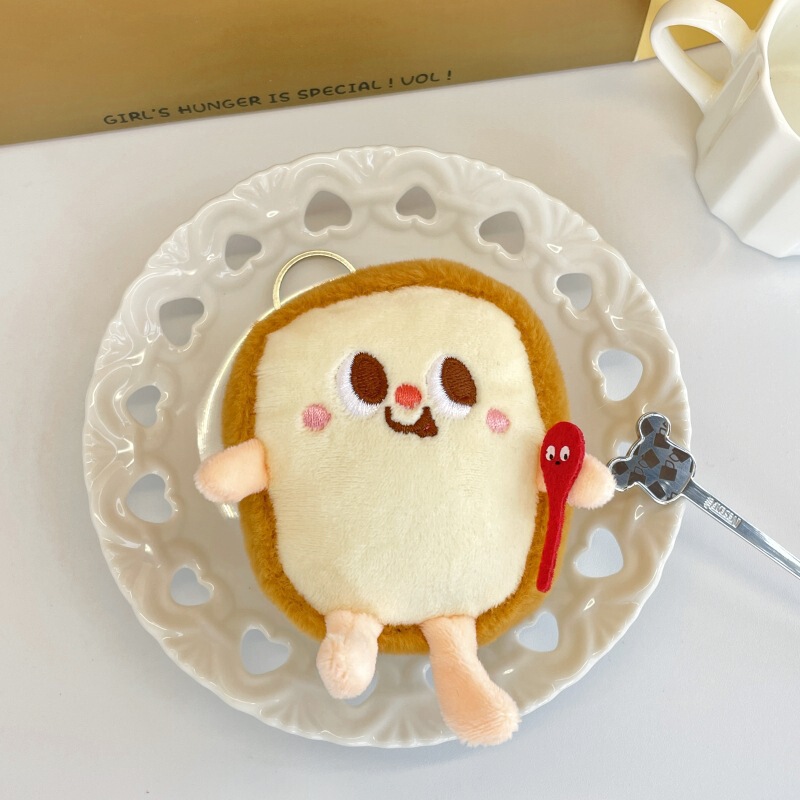 趣味のシミュレーションの食べ物のぬいぐるみのぬいぐるみのペンダントのキーホルダーのタコのサンドイッチの人形は牛の角のカバンの子供を賛美することができます。|undefined
