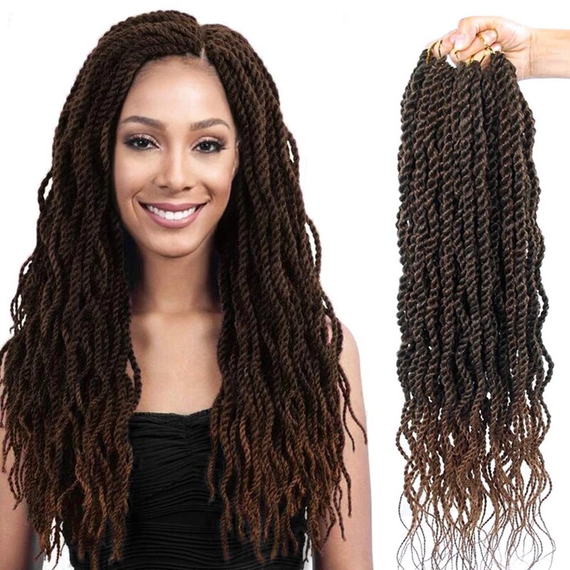 Cross-border explosions chemical fiber dirty braid wig curly Goddess locs (24)