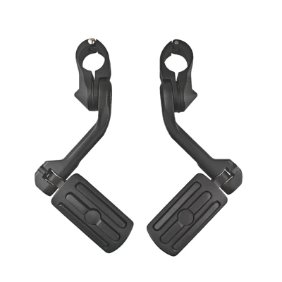 Motorcycle pedals Lights Highway Fat Boy Flagship - long-three-vertical-pedals-matte-black