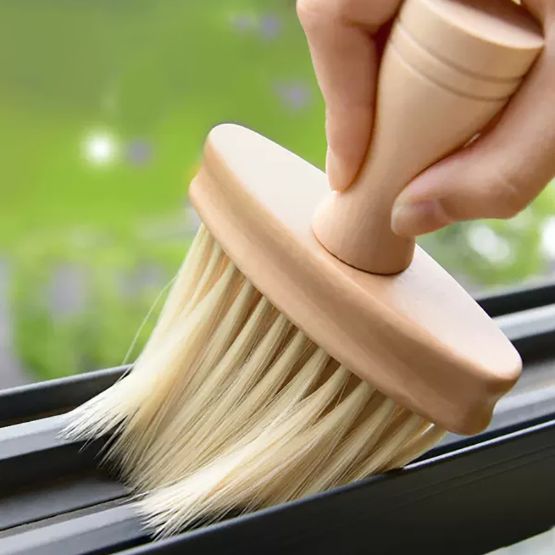 Car Interior Cleaning Tool Air Conditioning Outlet Cleaning Brush Car Wash Brush Car Interior Gap Dust Removal Solid Wood Brush
