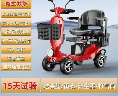 Qatlanan elektrik velosipedlər, Vehicle for Disabled People, Two-Seater - biqer-flagship-lithium-battery-30ahdouble-personrun-90-miles