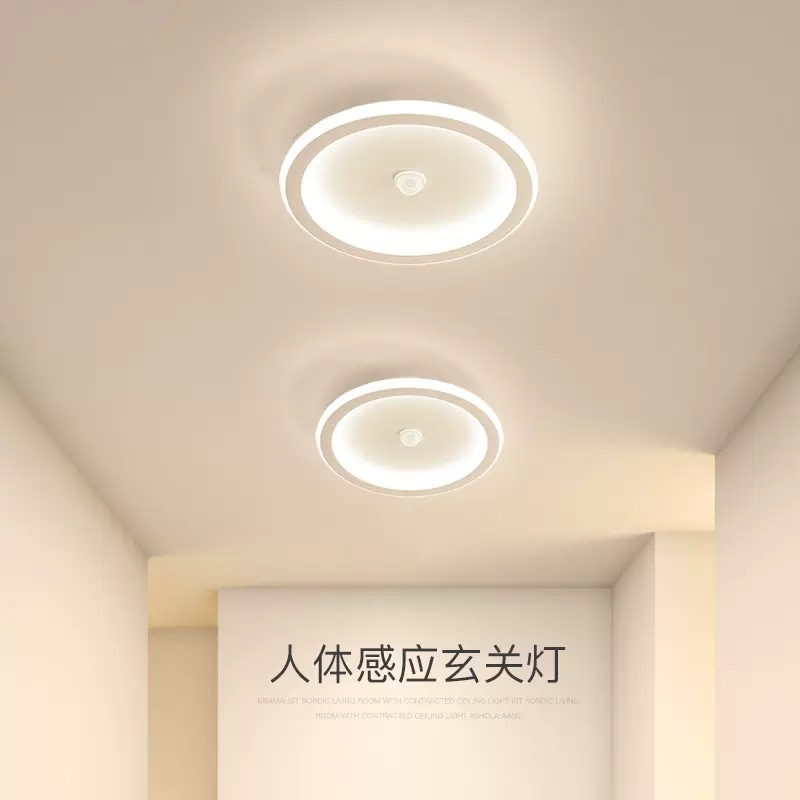 2022年新款北歐風過道燈創意個性設計人體感應簡約玄關走廊陽檯燈