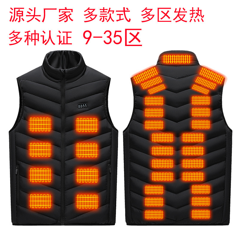 Cross-Border 35-Zone Smart Electric Heating Vest, Heated Vest for Men, USB Heating Vest, Heated Clothing, Large Size Jacket Cross-Border 35-Zone Smart Electric Heating Vest, Heated Vest for Men, USB Heating Vest, Heated Clothing, Large Size Jacket