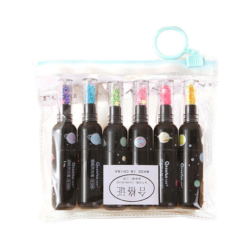 Mini resaltador súper lindo, dibujo de dibujos animados de estudiante, marcador de pintura, punto clave del fabricante al por mayor