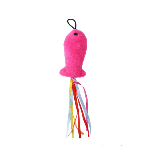Cross-border new pet cat toy, small fish replacement head, funny cat stick, cat plush toy, fishing rod replacement head