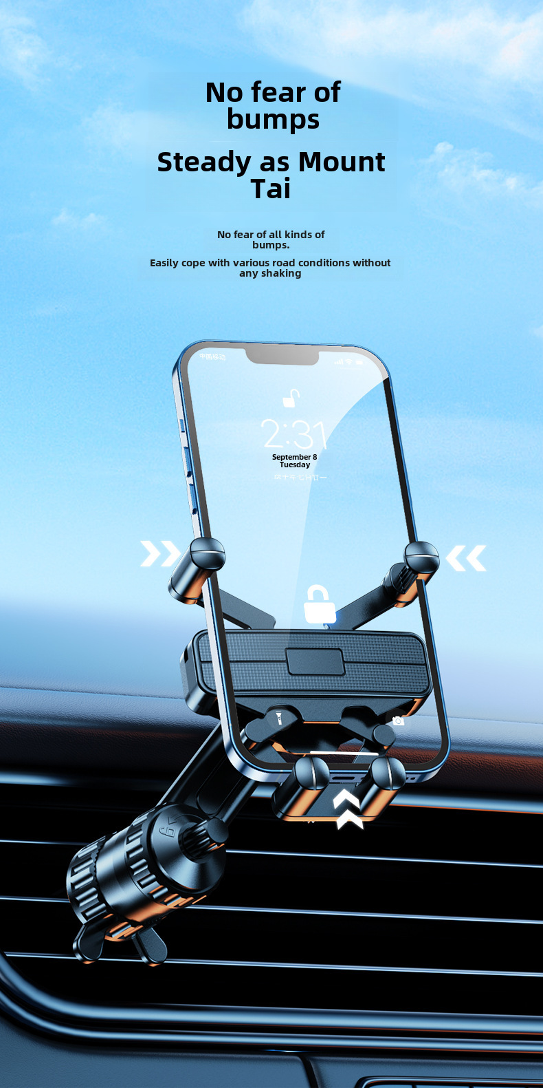 Auto handy halter halterung air outlet auto verlängerung stange haken halterung auto navigation handy halterung spezielle_voghion.com