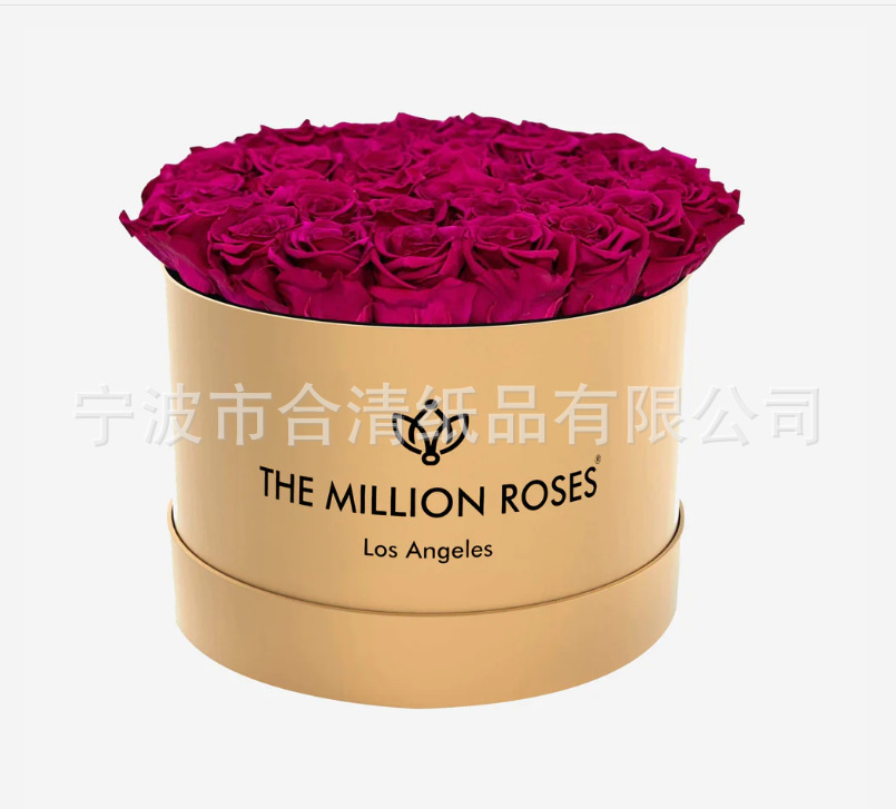 婚庆典礼情人节纪念日伴手鲜花礼盒喜糖盒礼品盒圆形礼盒flower