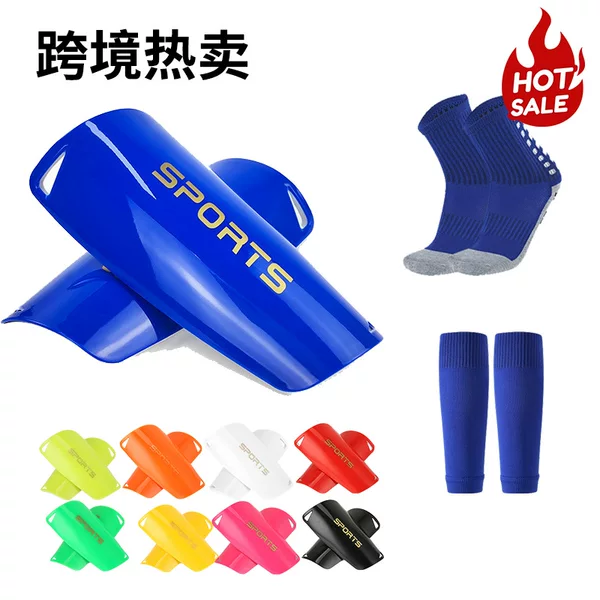 Cross-Border In-Stock Football Shin Guards, Football Socks, Grip Socks, Compression Leg Sleeves, Shin Protection Inserts, Footless Sock Combo