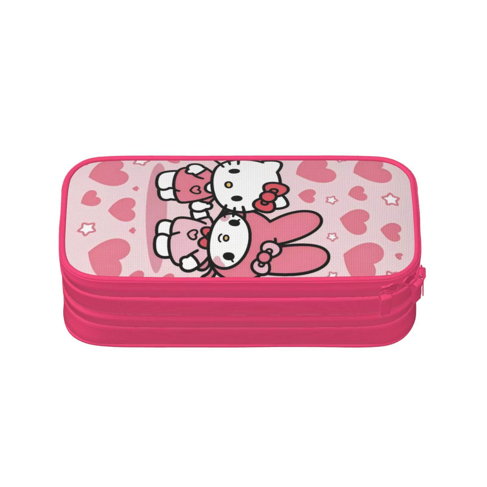 Hello Kitty, фуксия двухслойный мультяшный пенал для начальной школы, новая коллекция, начальная и средняя школа