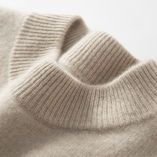 Seven-pin Thickened Men's Half-high Collar Mountain Cashmere Sweater Loose plus size Pullover Casual Warm Base Sweater