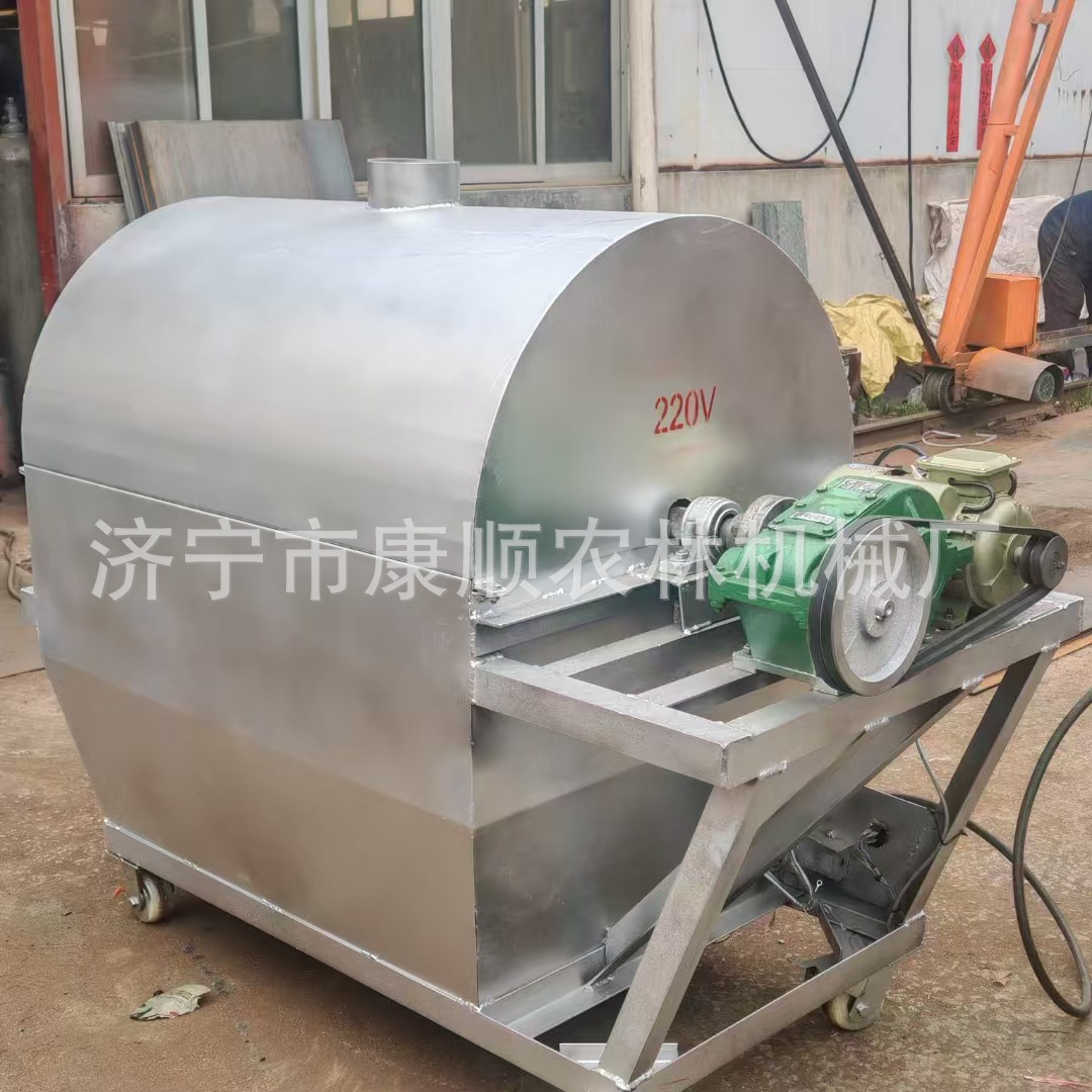 电加热滚筒式翻炒机 油葵菜籽炒货机 新疆毛嗑50斤炒货机