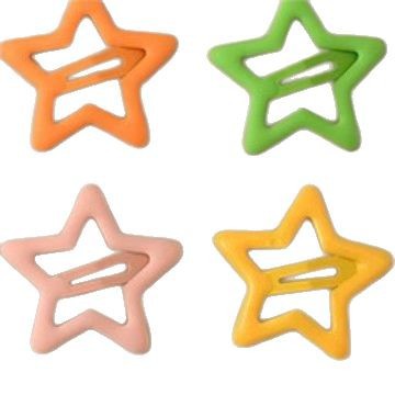 Pinza bb de color dopamina para niños cabello roto estrella de cinco puntas horquilla para niñas que no lastima el cabello, pinza para el cabello con flequillo para bebés, accesorios para el cabello lindos