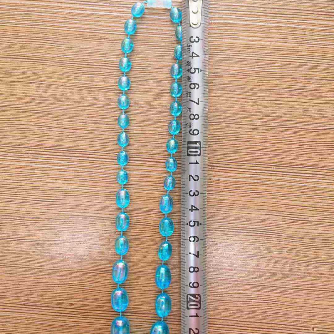 Woven blue retro necklace jade handmade