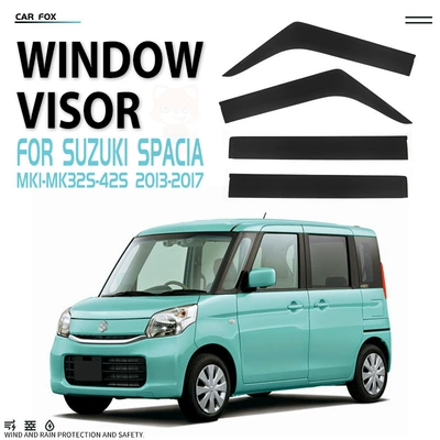 Suitable for Suzuki Spacia Window Visor Window Rain and Sun Visor Rain Eyebrow (Rain shield) - standard-packaging-without-logo-spacia-spacia-mk1-mk32s-42s-2013-2017-no-bright-strips-rain-shield-corner-protector-packaging