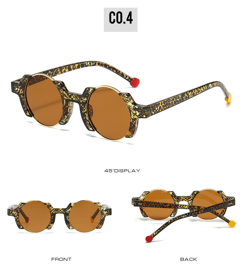 65g Weight Full Frame Glasses Structure Sunglasses Classification PC, UV400 Protection Lens Material Round Frame Glasses Style Outdoor, Travel Occasion Solid Color Pattern All Seasons Season Unisex Gender Hip-Hop, Streetwear Style Grey, Black Color Hip-Hop Streetwear Solid Color PC UV400 Protection Round Frame Full Frame Women's Sunglasses 9