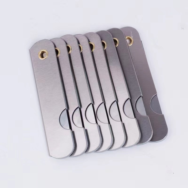 老式学生折叠削铅笔刀 金属把小刀 银色小刀美工刀 裁纸刀开箱器