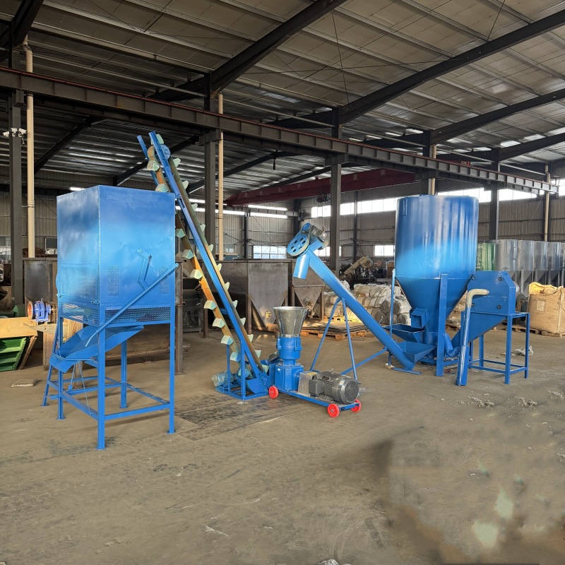 Máquina de alimentación de gránulos de paja pequeña línea de producción de máquina de alimentación de gránulos de harina de maíz y soja doméstica