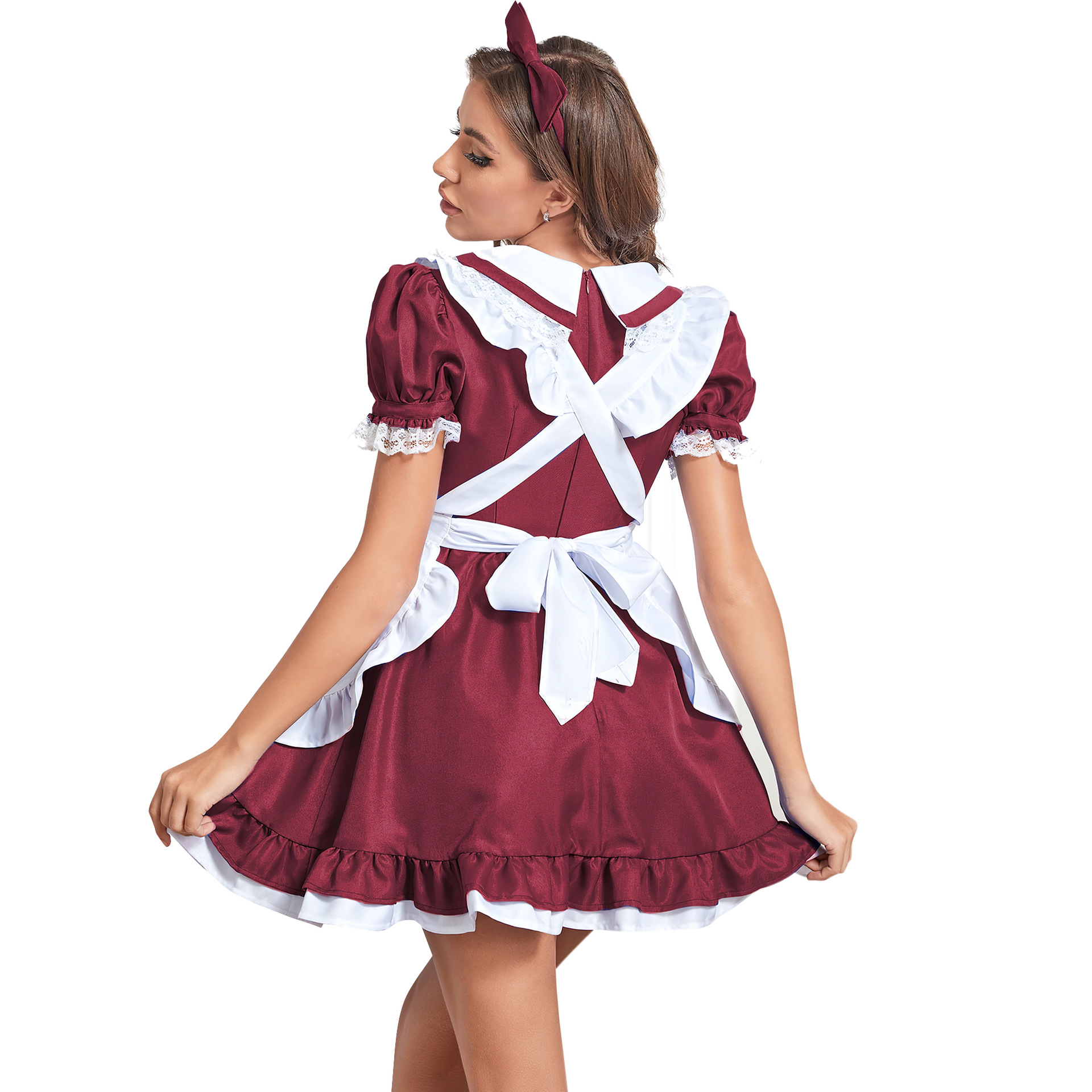 할로윈 코스프레 롤 플레잉 의상 귀여운 메이드 복장 데일리 메이드 복장