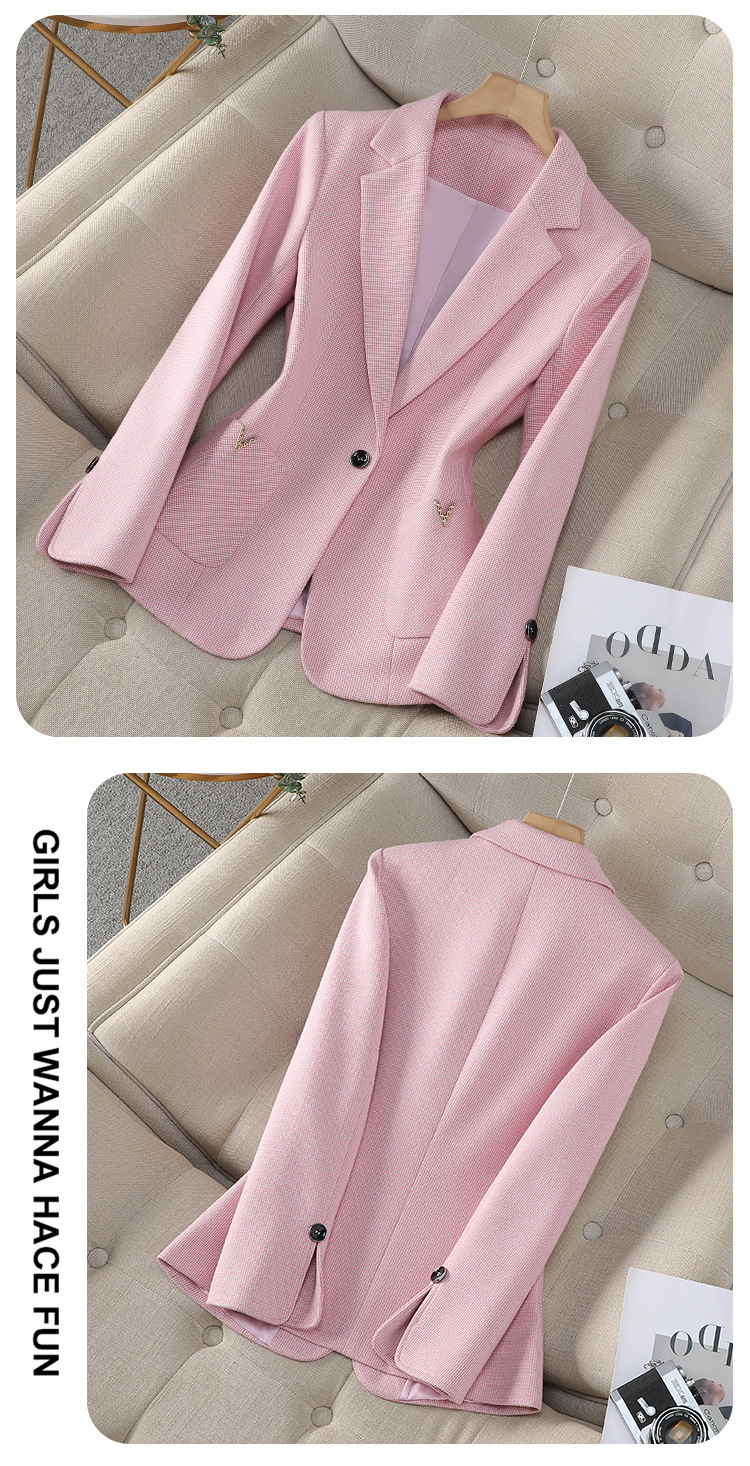 Women's Clothing popular small suits for women spring and autumn new style temperament slim professional jacket temperament commuter formal suit_voghion.com