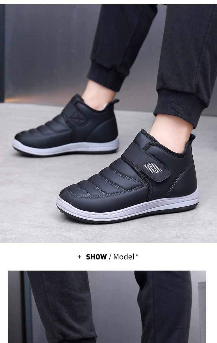 Wanter nei Hären Kottengschuhe Kaschmir Schnéistiefelen verdickt Härenschuhe Wanderschuhe Liederuewerfläch waasserdicht an rutschfest Pappschuhe_voghion.com