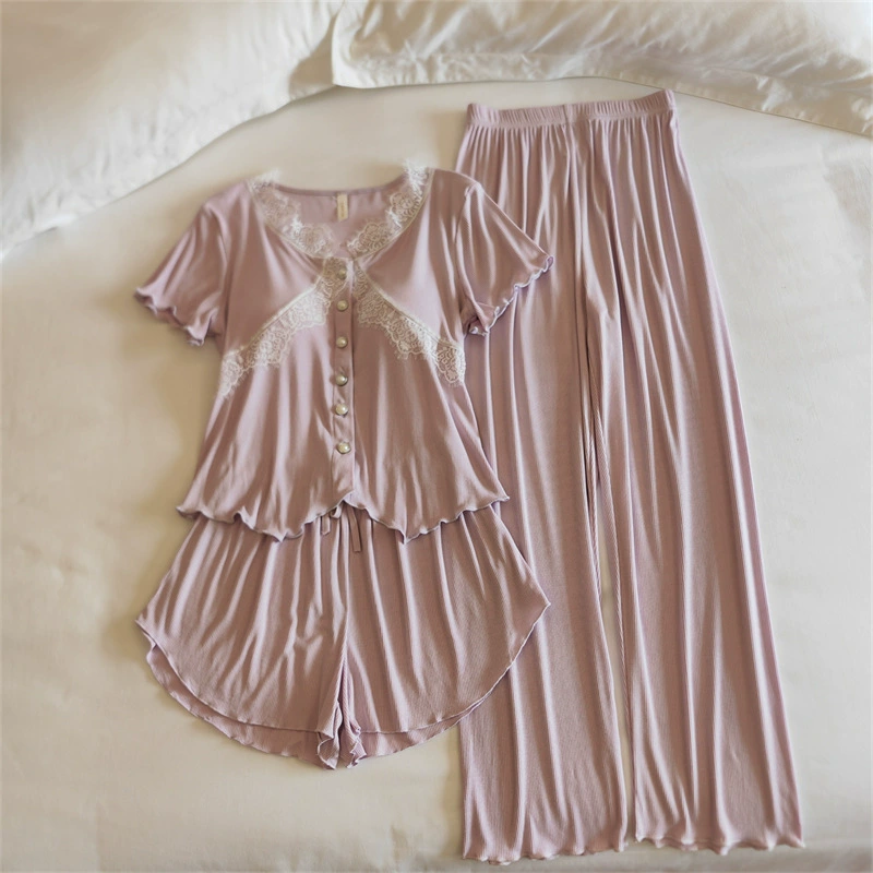 Top with cups, spring pijama, summer sexy thin set