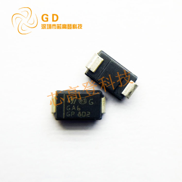 STPS160 SMA肖特基二级管 STPS160A 60V/1A   丝印GA6 DO-214AC