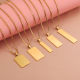 Cross-border Stainless Steel Three-dimensional Long Square Geometric Necklace Engraving Jewelry Simple All-match Pendant Box Chain