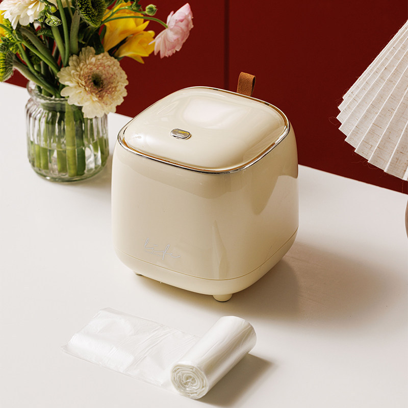 Desktop Trash Can with Trash Bags for Home and Office Desk, Small Storage Bin, Mini Trash Basket, Press-Type Desktop Trash Can with Trash Bags for Home and Office Desk, Small Storage Bin, Mini Trash Basket, Press-Type
