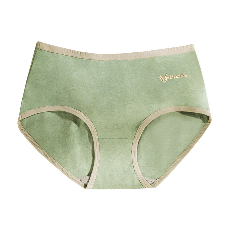 Ropa interior sin costuras de las mujeres de verano fino de algodón puro antibacteriano entrepierna chica estilo japonés de cintura media transpirable pantalones cortos de triángulo de cadera completa