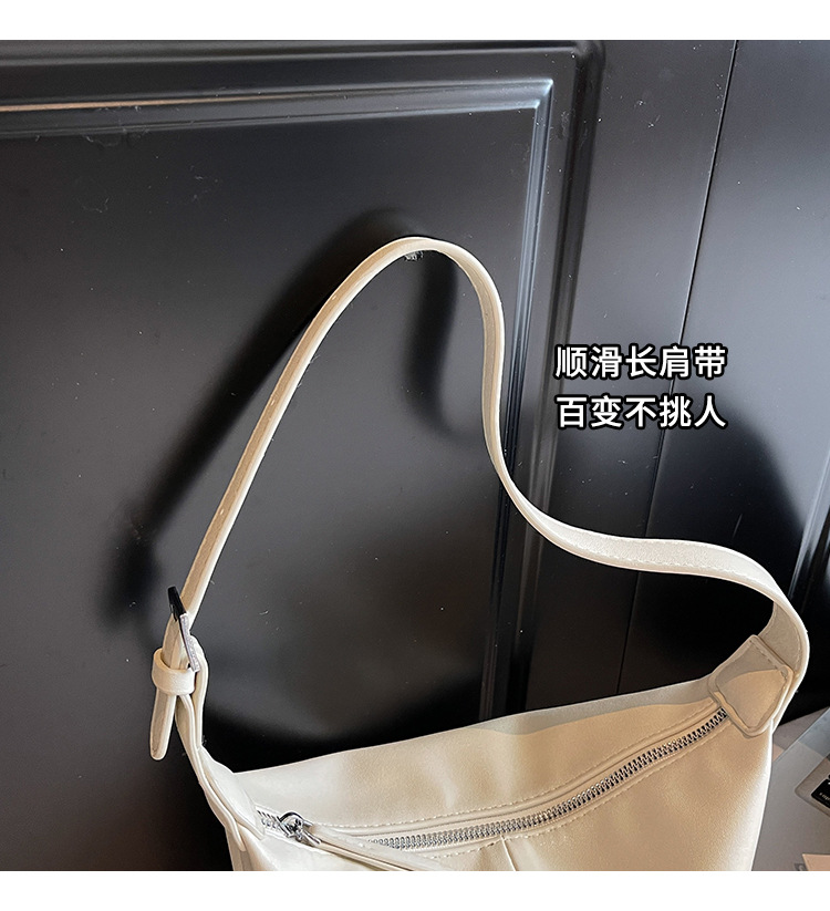 Korean commuter versatile underarm bag for women 2025 New summer fashion dumpling bag Niche single-shoulder crossbody bag trend Specification drawing