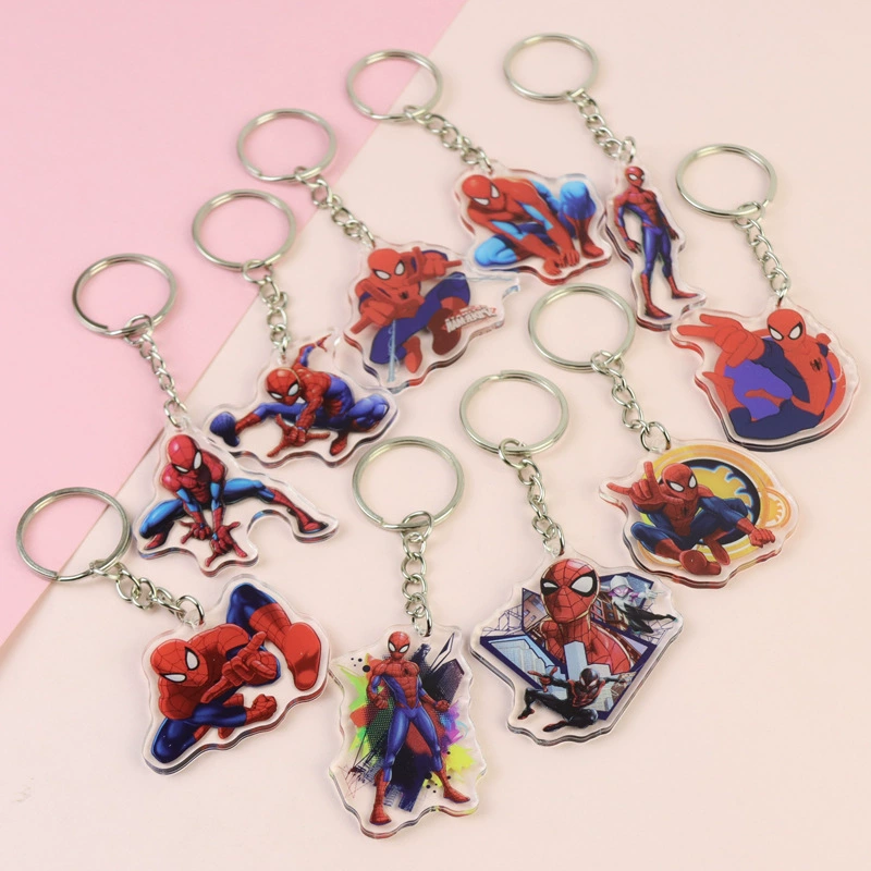 Человек-паук акриловый брелок в наличии оптом аниме периферийный паук Студенческая школьная сумка подарок на день рождения кулон