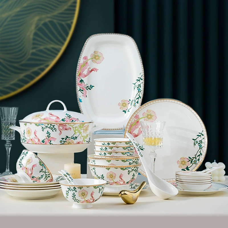 闲云居 Jingdezhen кость porcelain посуда набор британский легкий люкс маленькие свежие блюда дома