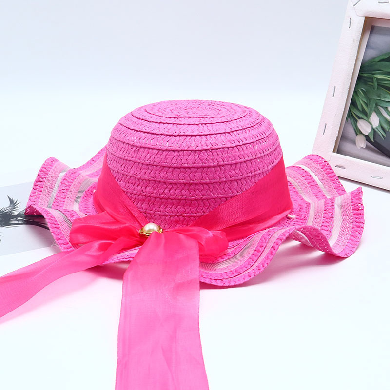 긴 리본 활 로즈 레드