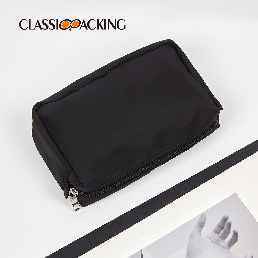 Bolsa de cosméticos portátil simple, bolsa de almacenamiento para productos para el cuidado de la piel de gran capacidad, bolsa de lavado de viaje, se puede imprimir con logotipo