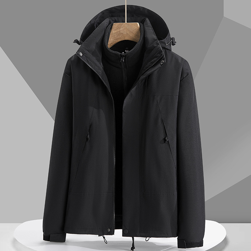 Chaqueta Cortavientos 3 en 1 Desmontable para Otoño e Invierno