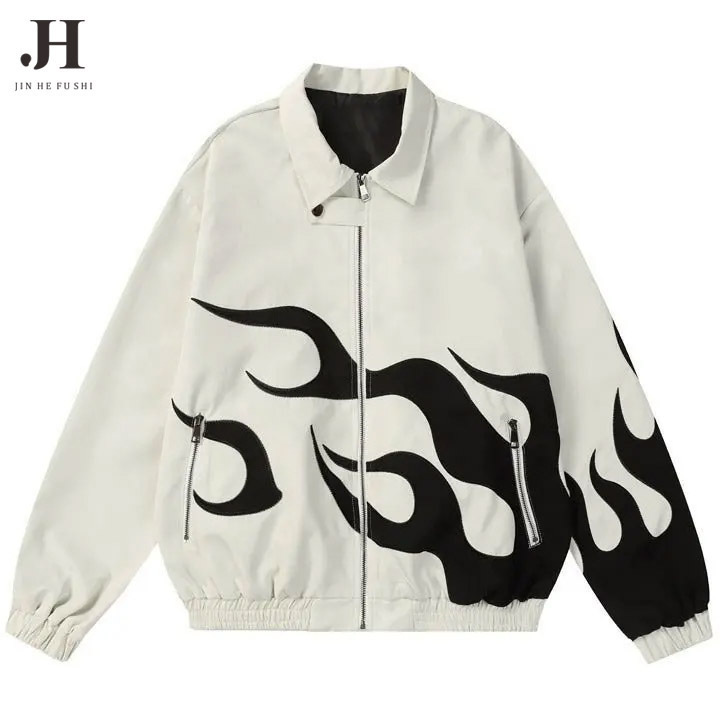 2025 Spring and Autumn Outdoor Casual Lightweight Waterproof Jacket with Zipper Polyester Screen Printed Men's Loose Jacket