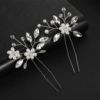Summer hair accessory for bride, crystal from pearl, set, hair stick, 2022, 2 piece set