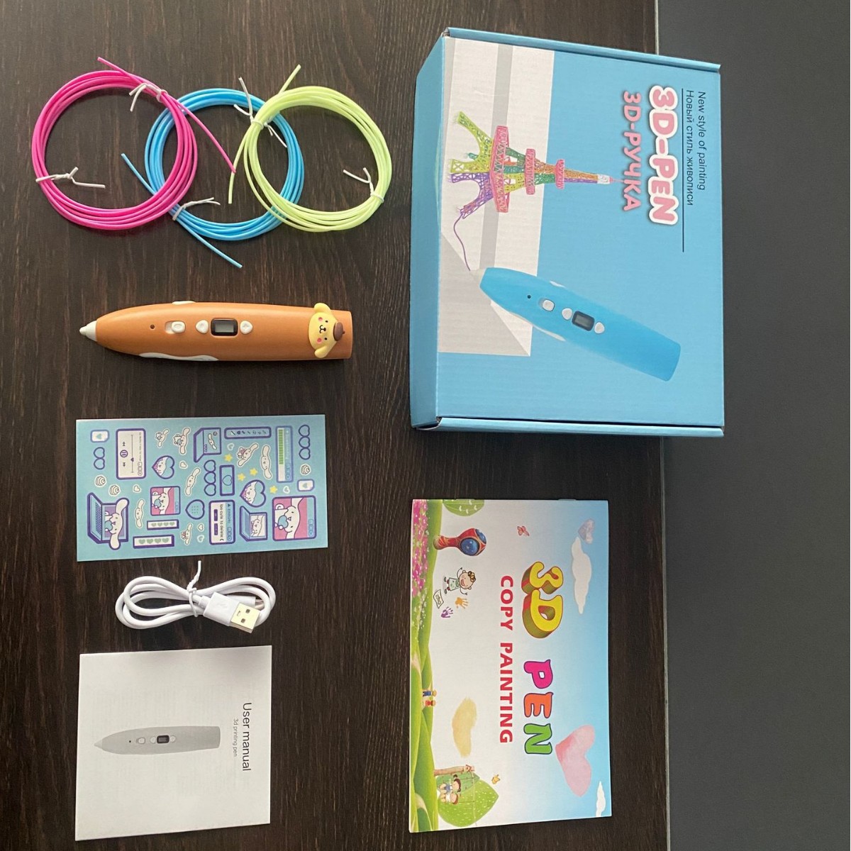 3D lápiz de impresión de niños máquina de dibujo de baja temperatura consumibles juguetes populares en línea chicas diy regalo de cumpleaños princesa