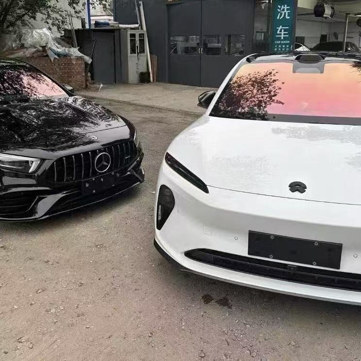 Royal Purple Iridescent Car Window Film, Front Windshield Sunscreen and Heat Insulation Film, High Privacy Ghost Rose Solar Film