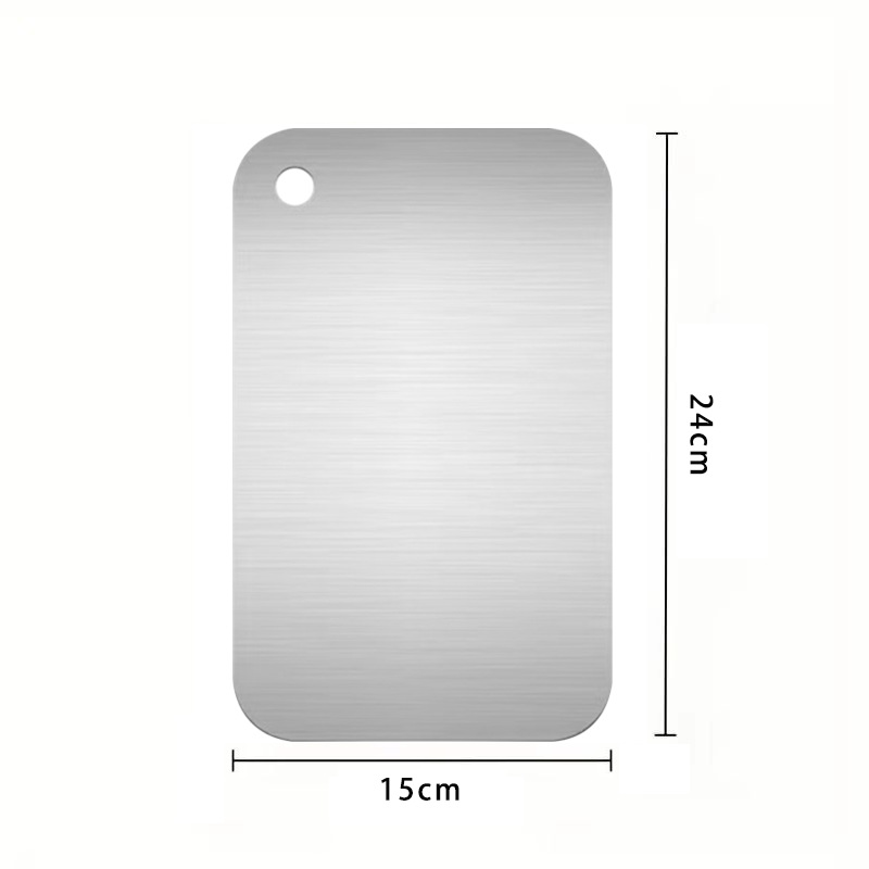 Cross-border 304 tablero de acero inoxidable antideslizante grueso tablero de corte de verduras tablero de corte doméstico tablero de corte de escritorio grande tablero de corte