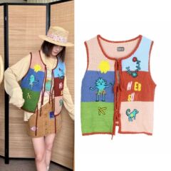 新商品の森の女性系の手作りの花は色のメリヤスの女性にぶつかります。