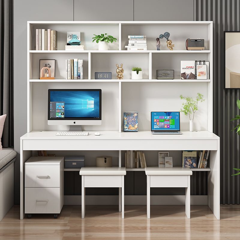 Modern Desk Bookshelf Combination with Bookcase Integrated Home Student Study Table Simple Computer Desktop Table Writing Table