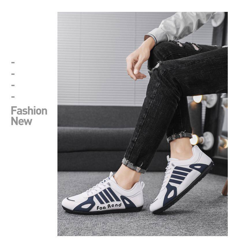 Giày lười nam da tổng hợp cổ thấp, đế cao su chống trơn trượt, thoáng khí, kiểu mới — 3118 màu trắng, 3118 màu đen chi tiết 10