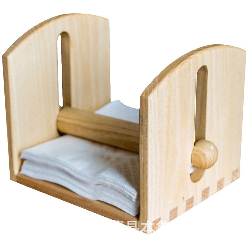 Sala de estar, casa de familia, hotel, restaurante, caja de dibujo, soporte para toallas de papel elevador de madera maciza, soporte para servilletas de estilo nórdico, soporte para papel