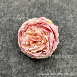 仿真玫瑰烤边玫瑰烧边婚庆仿真花批发礼堂装饰花饰品花头家居装饰