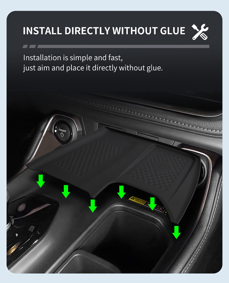 Suitable for Toyota Grand Highlander Wireless Charging Silicone Anti-Slip Mat Car Supplies Modification
