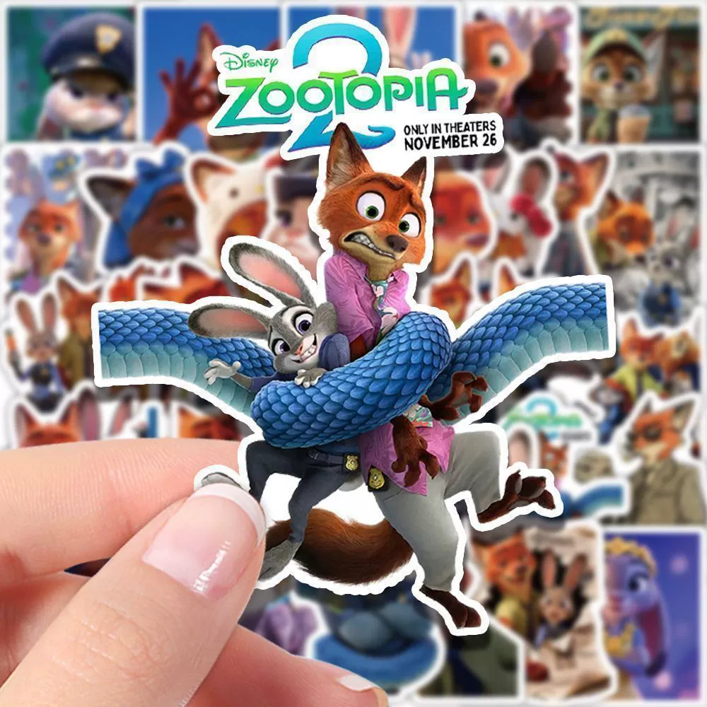 Стикеры (Zootopia 2) — набор 92 шт., наклейки Nick & Judy для чехла, водостойкий винил