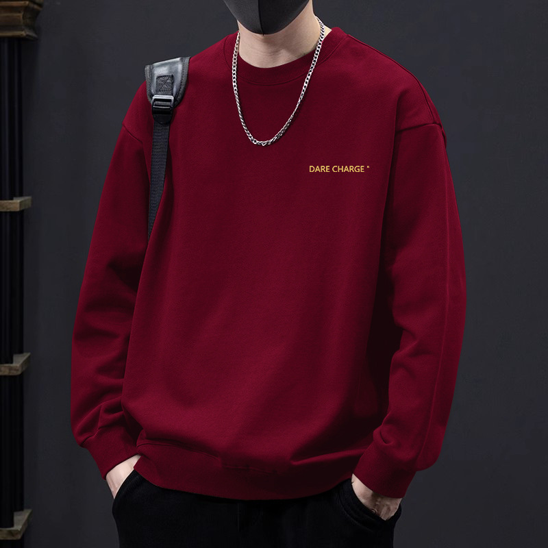 버건디 라운드넥 스웨트셔츠 레귤러스타일-1604 [GL]