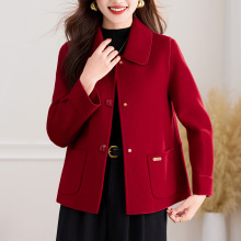 双面羊毛大衣女短款小个子2025冬季新款保暖羊绒双面呢子毛呢外套