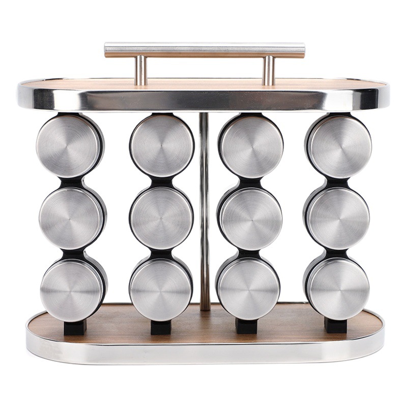 Nuevo multi-funcional sellado tarro hogar portátil condimento botella de almacenamiento rack cocina vidrio condimento botella al por mayor